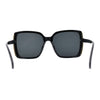 Womens Minimal 90s Designer Oversize Rectangle Sunglasses