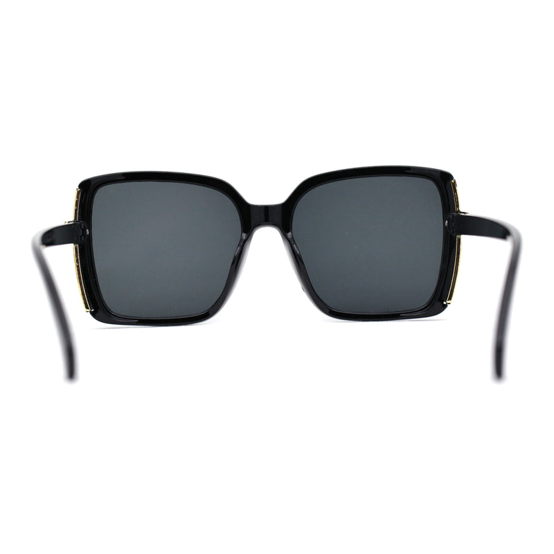 Womens Minimal 90s Designer Oversize Rectangle Sunglasses