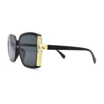 Womens Minimal 90s Designer Oversize Rectangle Sunglasses