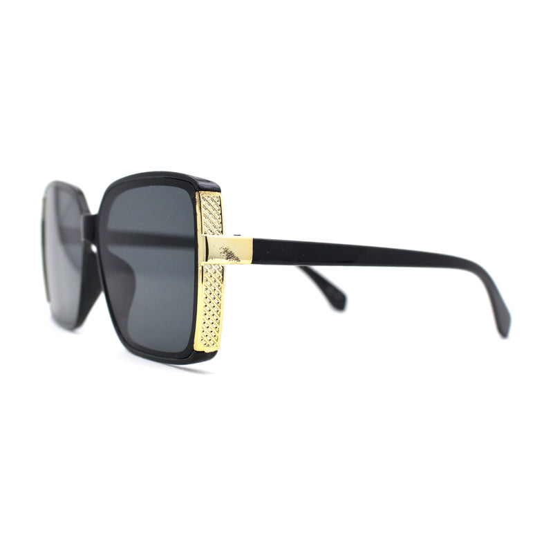 Womens Minimal 90s Designer Oversize Rectangle Sunglasses