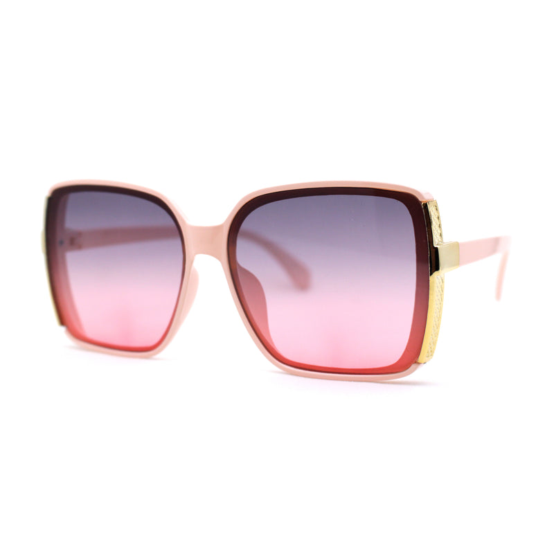 Womens Minimal 90s Designer Oversize Rectangle Sunglasses