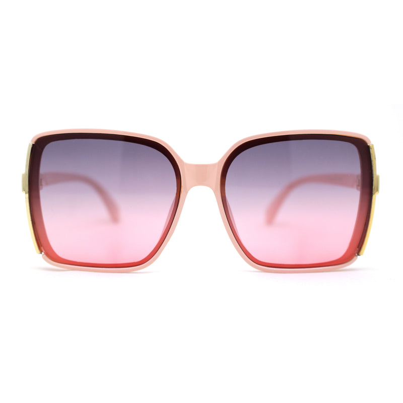 Womens Minimal 90s Designer Oversize Rectangle Sunglasses