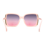 Womens Minimal 90s Designer Oversize Rectangle Sunglasses