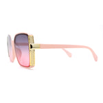 Womens Minimal 90s Designer Oversize Rectangle Sunglasses