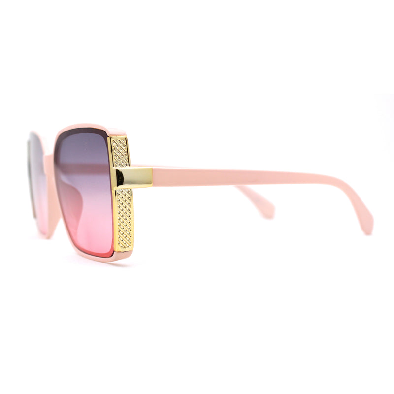 Womens Minimal 90s Designer Oversize Rectangle Sunglasses