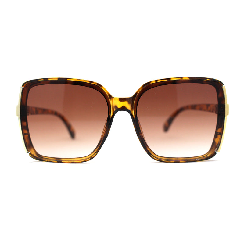 Womens Minimal 90s Designer Oversize Rectangle Sunglasses
