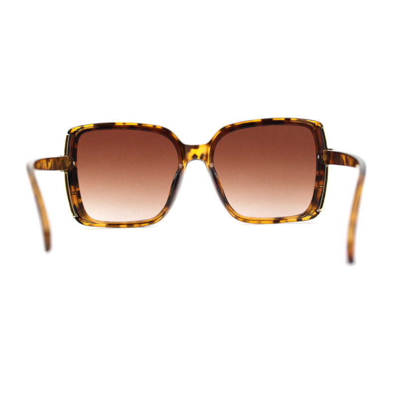 Womens Minimal 90s Designer Oversize Rectangle Sunglasses