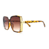Womens Minimal 90s Designer Oversize Rectangle Sunglasses