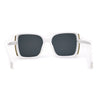 Womens Minimal 90s Designer Oversize Rectangle Sunglasses