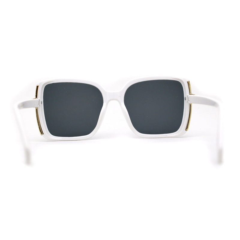Womens Minimal 90s Designer Oversize Rectangle Sunglasses