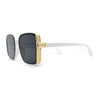Womens Minimal 90s Designer Oversize Rectangle Sunglasses