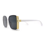 Womens Minimal 90s Designer Oversize Rectangle Sunglasses
