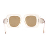 Womens Oversized Thick Plastic Mod Minimal Fashion Rectangle Sunglasses