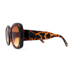 Womens Oversized Thick Plastic Mod Minimal Fashion Rectangle Sunglasses