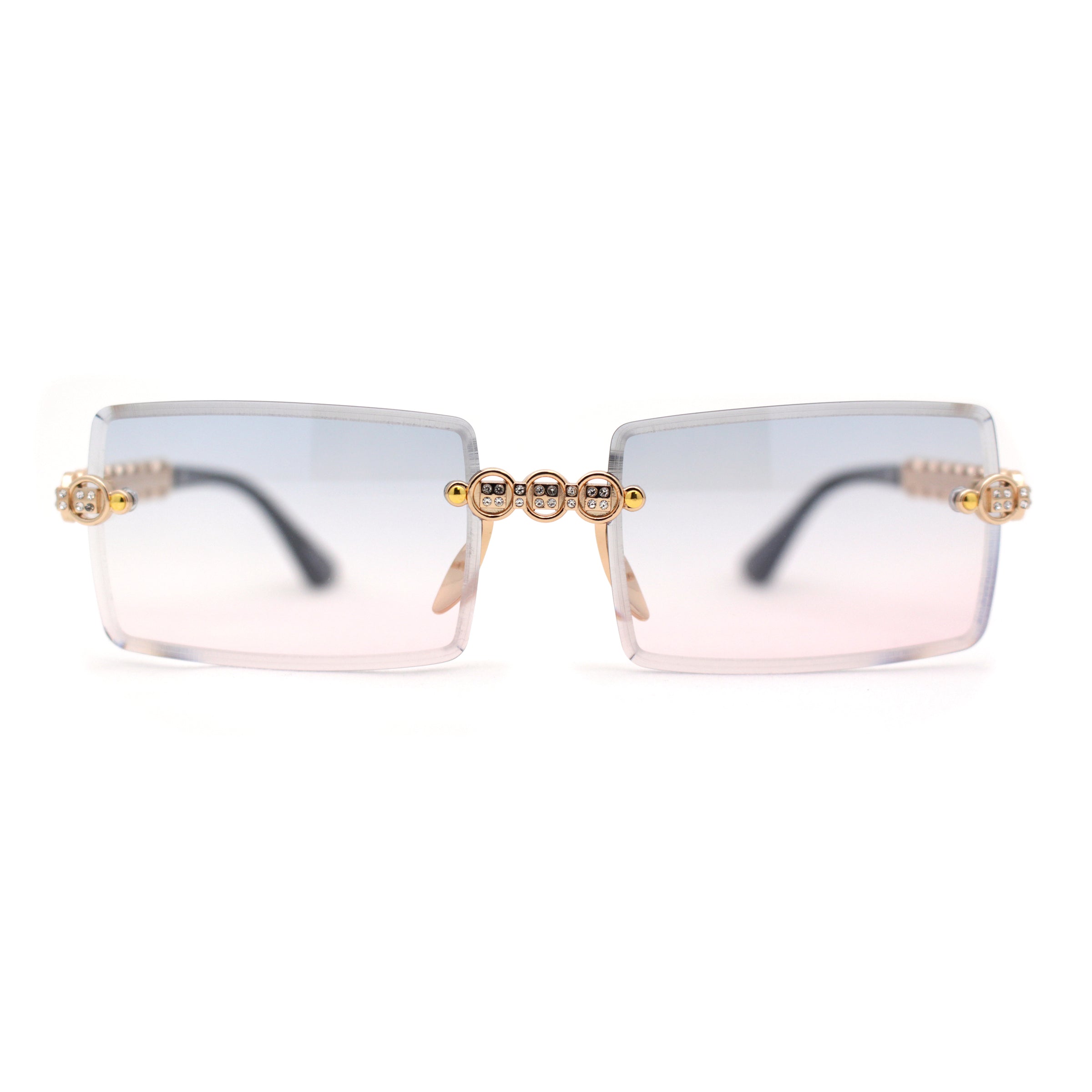 luxury flat bottom gold rimmed clear