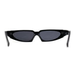 Elegantly Minimal Triangular Lens Narrow Rectangle Plastic Sunglasses