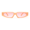 Elegantly Minimal Triangular Lens Narrow Rectangle Plastic Sunglasses