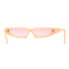 Elegantly Minimal Triangular Lens Narrow Rectangle Plastic Sunglasses