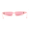 Elegantly Minimal Triangular Lens Narrow Rectangle Plastic Sunglasses