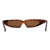 Elegantly Minimal Triangular Lens Narrow Rectangle Plastic Sunglasses