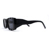 Geometric Crooked Arm Mod Narrow Rectangle Plastic Sunglasses