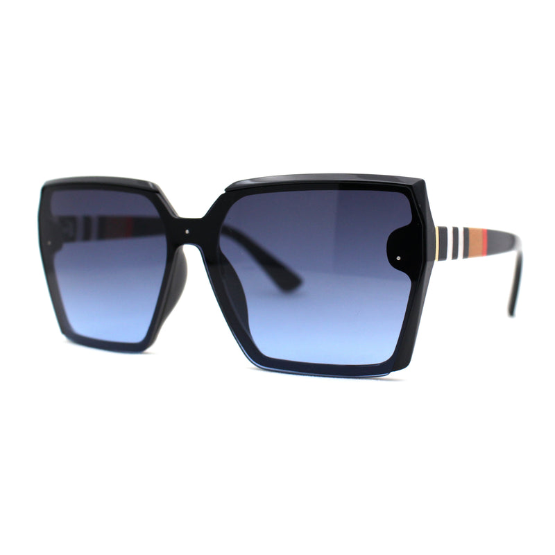 Womens 90s Chic Minimal Squared Plastic Designer Fashion Sunglasses