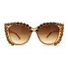 Super Dripping Huge Rhinestone Full Bling Cat Eye Sunglasses