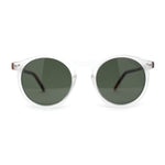 Polarized Hipster Round Keyhole Horn Rim Thin Plastic Sunglasses