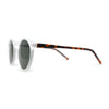 Polarized Hipster Round Keyhole Horn Rim Thin Plastic Sunglasses