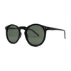 Polarized Hipster Round Keyhole Horn Rim Thin Plastic Sunglasses