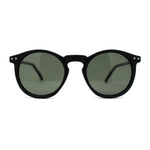 Polarized Hipster Round Keyhole Horn Rim Thin Plastic Sunglasses