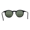 Polarized Hipster Round Keyhole Horn Rim Thin Plastic Sunglasses