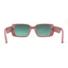 Minimal Color Mirror Mod Narrow Rectangle Plastic Sunglasses