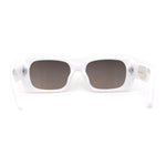 Minimal Color Mirror Mod Narrow Rectangle Plastic Sunglasses