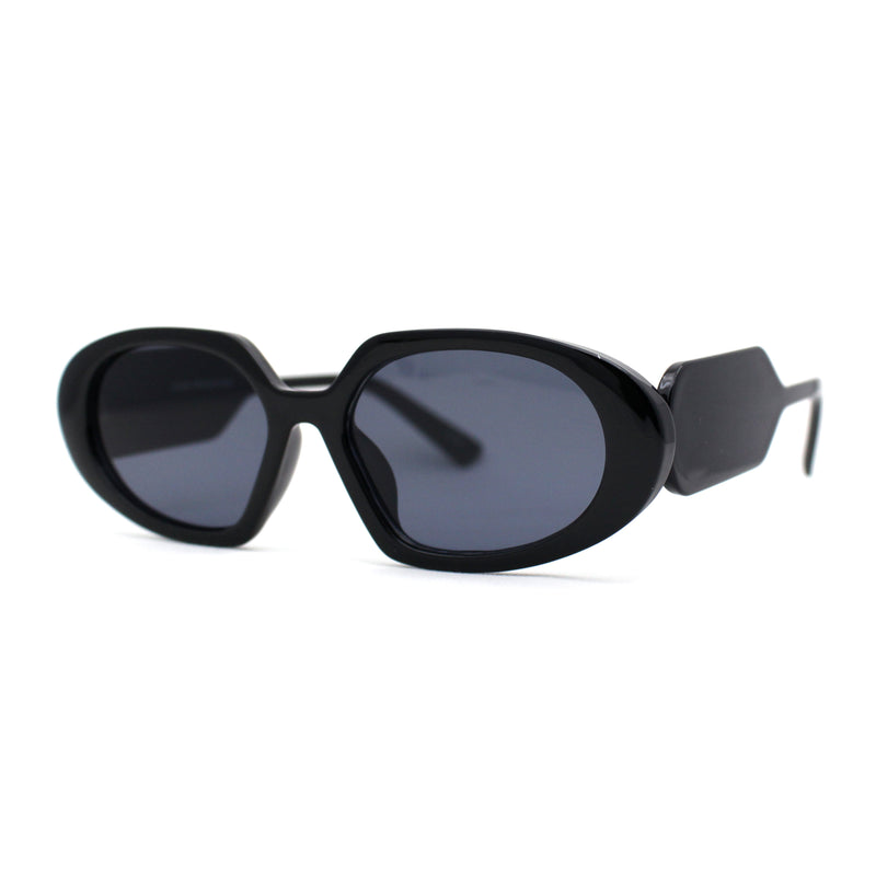 Minimal Color Mirror Mod Narrow Rectangle Plastic Sunglasses