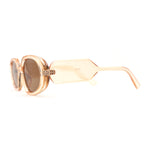 Minimal Color Mirror Mod Narrow Rectangle Plastic Sunglasses