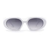 Minimal Color Mirror Mod Narrow Rectangle Plastic Sunglasses