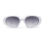 Minimal Color Mirror Mod Narrow Rectangle Plastic Sunglasses