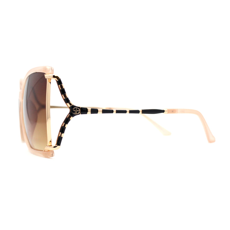 Womens Exposed Lens 90s Designer Butterfly Chic Luxury Sunglasses