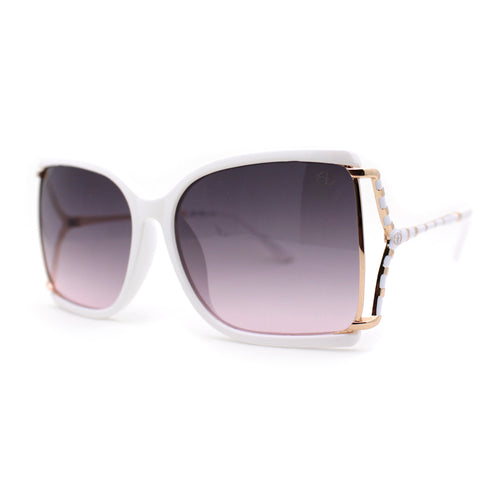 Womens Exposed Lens 90s Designer Butterfly Chic Luxury Sunglasses