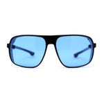 Mens Pimp Color Lens Dimensional Side Visor Plastic Racer Sunglasses