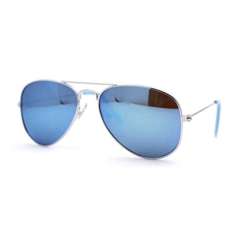Child Size Kids Color Mirror Classic Iconic Tear Drop Officer Sunglasses