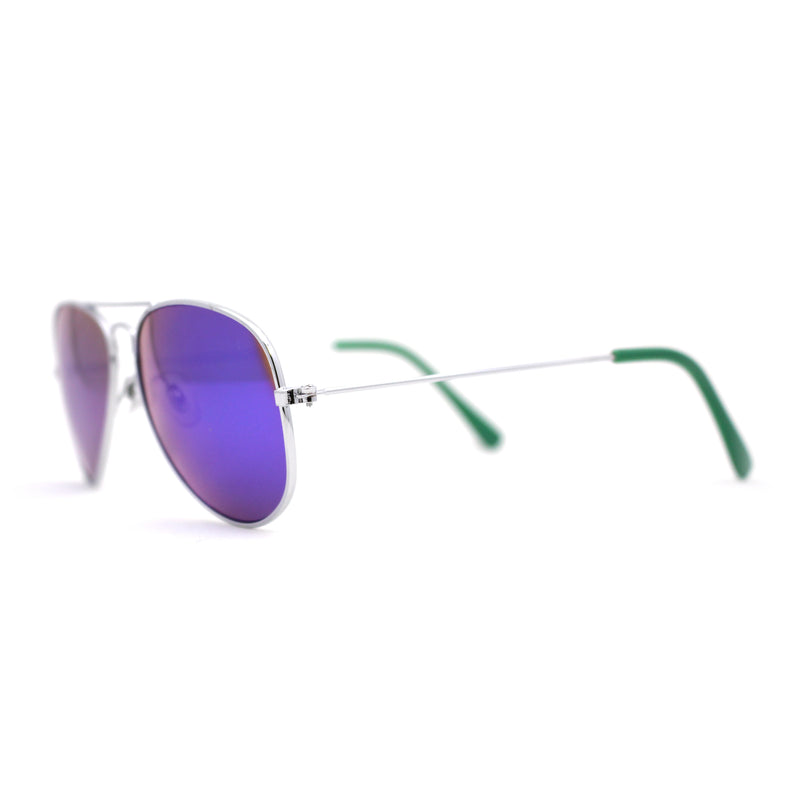 Child Size Kids Color Mirror Classic Iconic Tear Drop Officer Sunglasses
