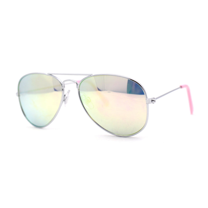 Child Size Kids Color Mirror Classic Iconic Tear Drop Officer Sunglasses