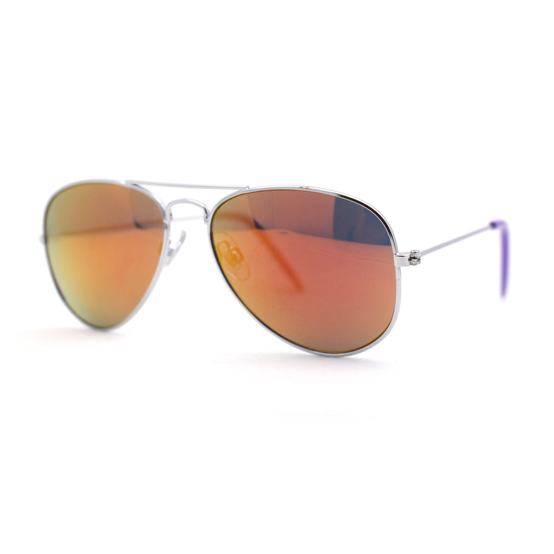 Child Size Kids Color Mirror Classic Iconic Tear Drop Officer Sunglasses