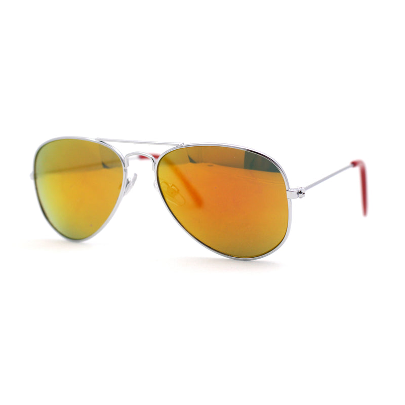 Child Size Kids Color Mirror Classic Iconic Tear Drop Officer Sunglasses