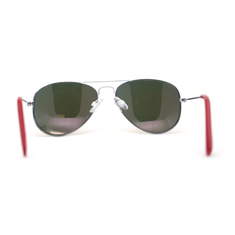 Child Size Kids Color Mirror Classic Iconic Tear Drop Officer Sunglasses
