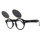 Super Normcore Cool Hipster Flip Up Keyhole Round Sunglasses