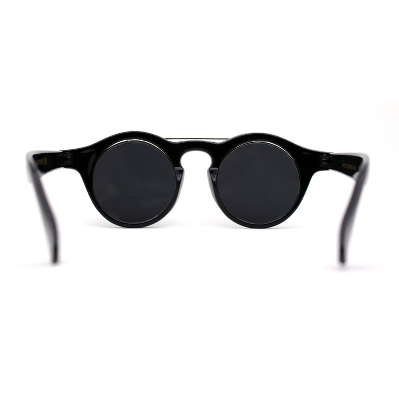 Super Normcore Cool Hipster Flip Up Keyhole Round Sunglasses