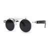 Super Normcore Cool Hipster Flip Up Keyhole Round Sunglasses